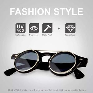 Vintage double glasses, sunglasses and prescription glasses.